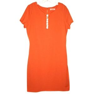 Anthropologie Cluny Orange Short Sleeve Dress 14